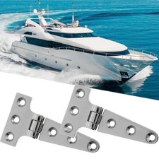 2X Stainless Steel Heavy Duty Marine Grade Flush Door Gate T Hinge Good Quality