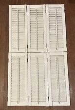 Vintage Wood Louver Plantation Window Shutters 21 1/4" X 8" Qty 6 Panels