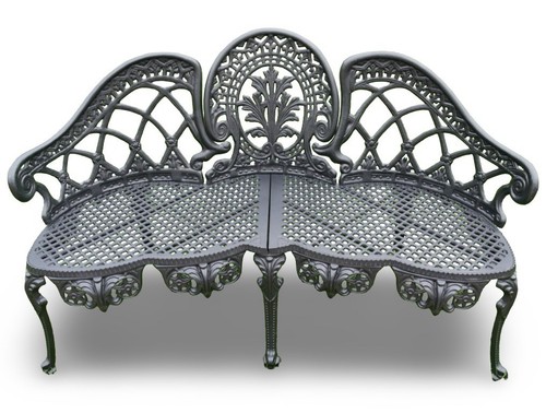Cast garden bench antique - bench,