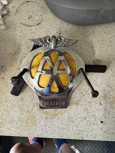 Vintage car badge with - vintage, badge.