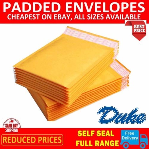 Gold padded bubble envelopes - gold,