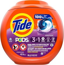 Tide PODS Spring Meadow Liquid Laundry Detergent Pacs, 42 Count