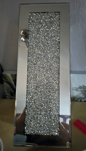 Large mirrored crystal vase - mirrored,
