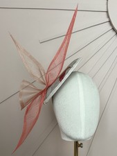 Coral Blush floral Fascinator