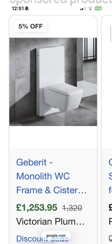 Geberit monolith frame - wc, and