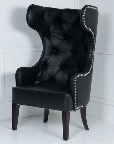 Luxury black throne chair - throne,