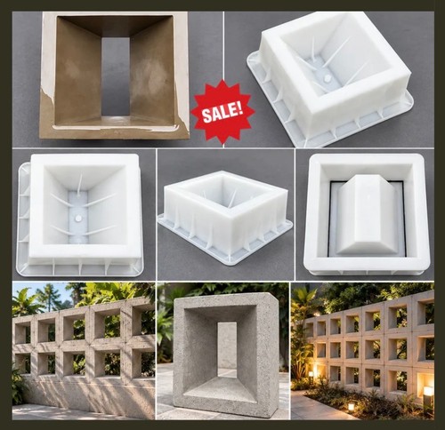Flower brick mold concrete - brick,