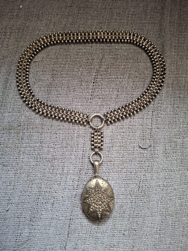Victorian silver collar and - victorian,