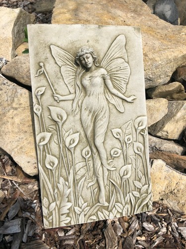 Lily lady stone plaque statue - lady,