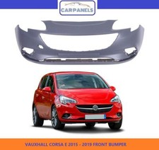 VAUXHALL CORSA E FRONT BUMPER 2015 - 2019 PRIMED NO SENSORS READY TO PAINT