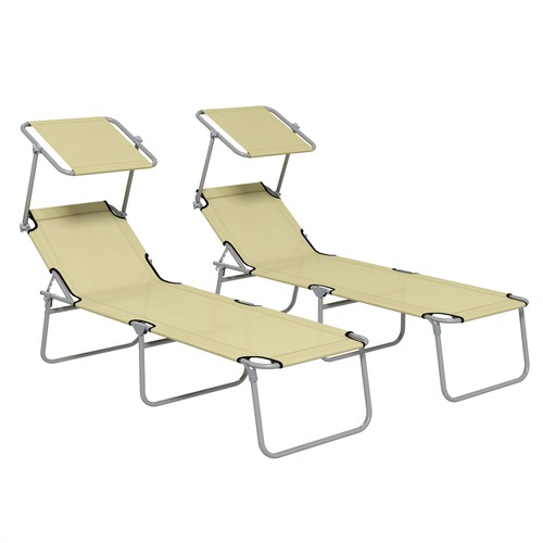 Outsunny folding sun lounger - sun,