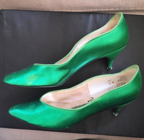 Vintage satin bright emerald - bright,