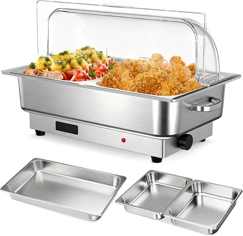 Stainless steel buffet - steel, warmer