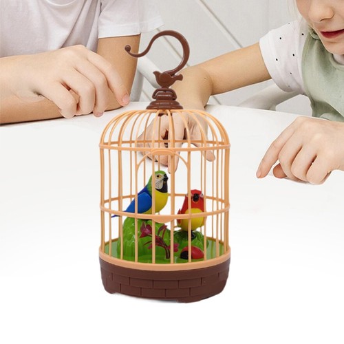 Singing chirping bird cage - in,