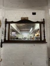 Vintage Large wall Mirror With Shelf