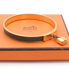 HERMES Logo Kelly Charm Bangle