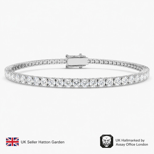 Round diamond tennis bracelet - round,