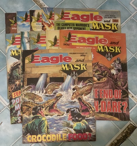 Vintage eagle and mask - eagle, comic