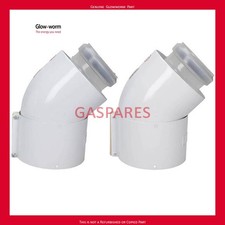 Glowworm Flue Bends 45° Bends 1 Pair Part No 0020257010 New GENUINE