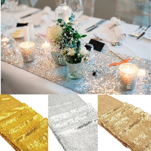 Gold glitter sequin table - gold,