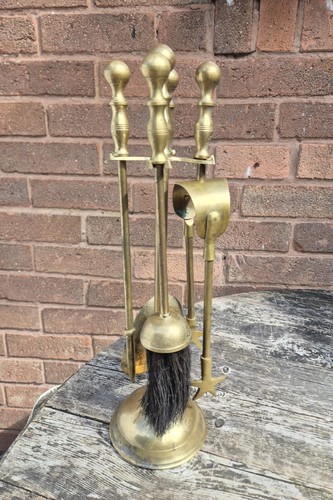 Vintage brass fire companion - vintage,