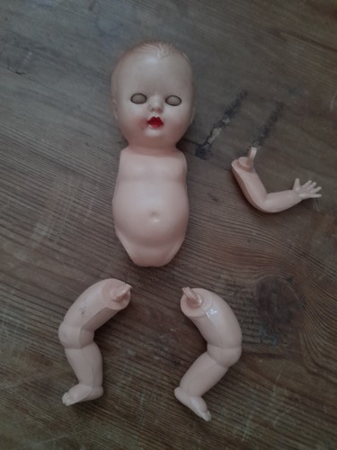 Vintage hard plastic - plastic, doll