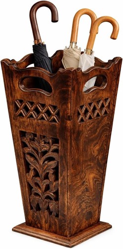 Antique wooden umbrella stand - antique,