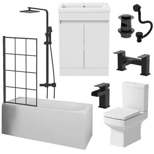 Complete bathroom suite black - complete,