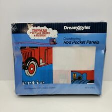 Vintage 1992 Thomas the Tank Engine Curtains Set of 2 Window Panels 82 X 63"