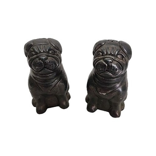 Vintage silverplate pug - vintage,
