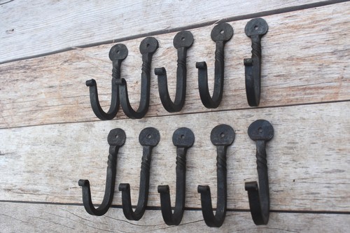 Vintage handforged iron - , hooks