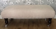 A new footstool in Laura Ashley Edwin Chenille Blush fabric