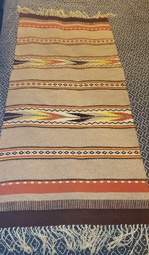 Vintage wool tapestry runner - vintage,