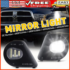LED Side Mirror Puddle Lights For Dodge Ram 10-19 1500 2500 3500 4500 5500 Truck