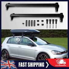 Pair Roof Rack Cross Bars Luggage Carrier W/ Lock For Polo Hatch MK5 MK6 4Door
