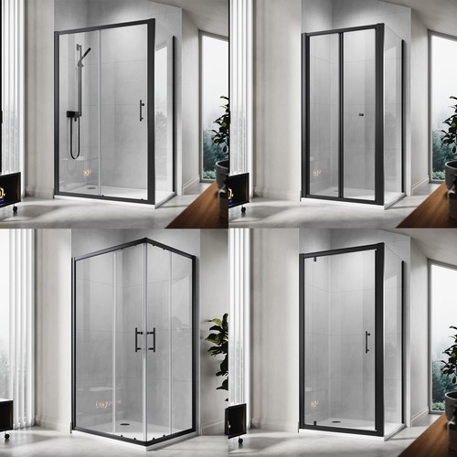 Black frame shower - black,