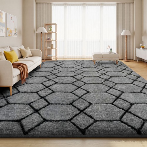 Fluffy rugs large shaggy - large,