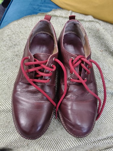 Oxblood red leather martens - red,