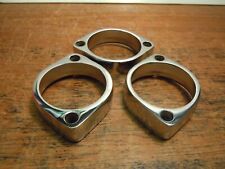 Kawasaki H1 500 Triple Exhaust Manifold Collars, Set of 3, Original Rechromed