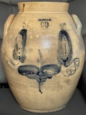 RARE  Antique JORDAN NY Ovoid Crock