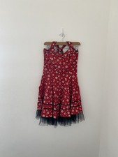 Dead Threads Size L Red Black Tutu Nautical Themed HalterneckMini Dress