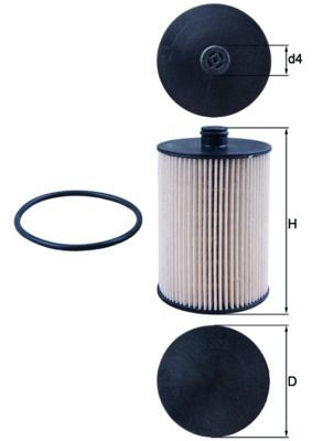 Mahle kx226d fuel filter - kx226d, fits