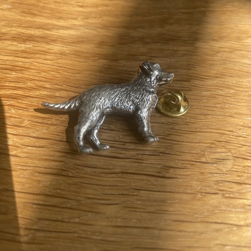 Pewter pin badge - badge, dog