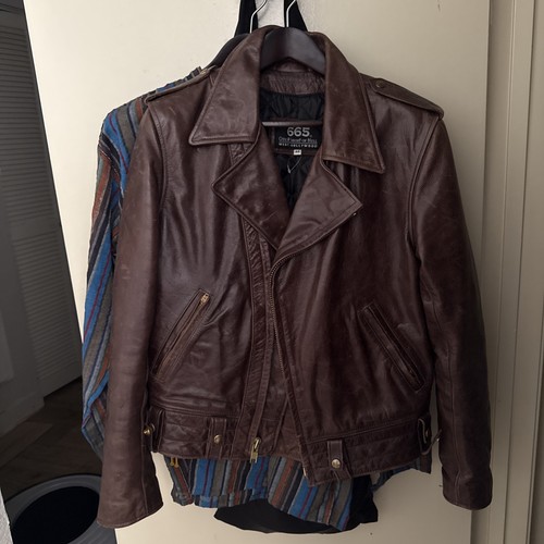 665 leather jacket size mr - leather, 44