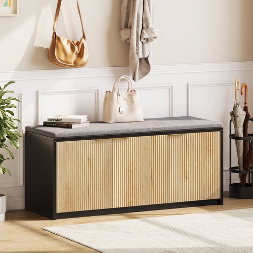 Tier door storage bench - 2-tier,