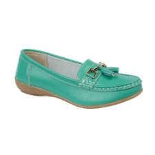 Jo & Joe Ladies Leather Nautical Loafers Flat Slip-on Shoes Cushioned Insole 3-9