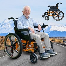 500W All Terrain Electric Wheelchair Heavy Duty Foldable Power Wheelchairs Black