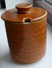 Vintage Hornsea Pottery - Saffron Design - Lidded -  Preserve Jam Jar
