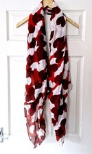 LOLA ROSE Heart Scarf Shawl VGC  Summer Lightweight Travel Large 68x41"