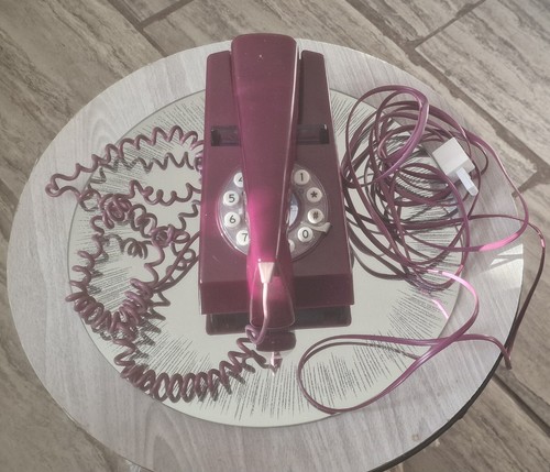 Vintage retro purple telephone - vintage,